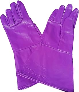 皮革手套,紫色 3x-大号(三倍超大尺寸)长款袖口